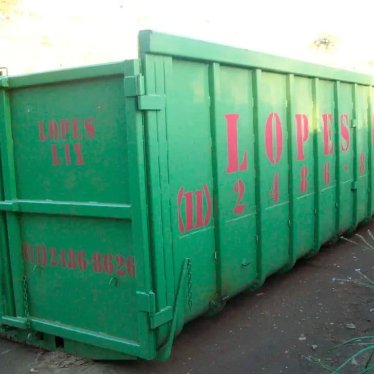 Container da Lopes Lix para coleta de resíduos